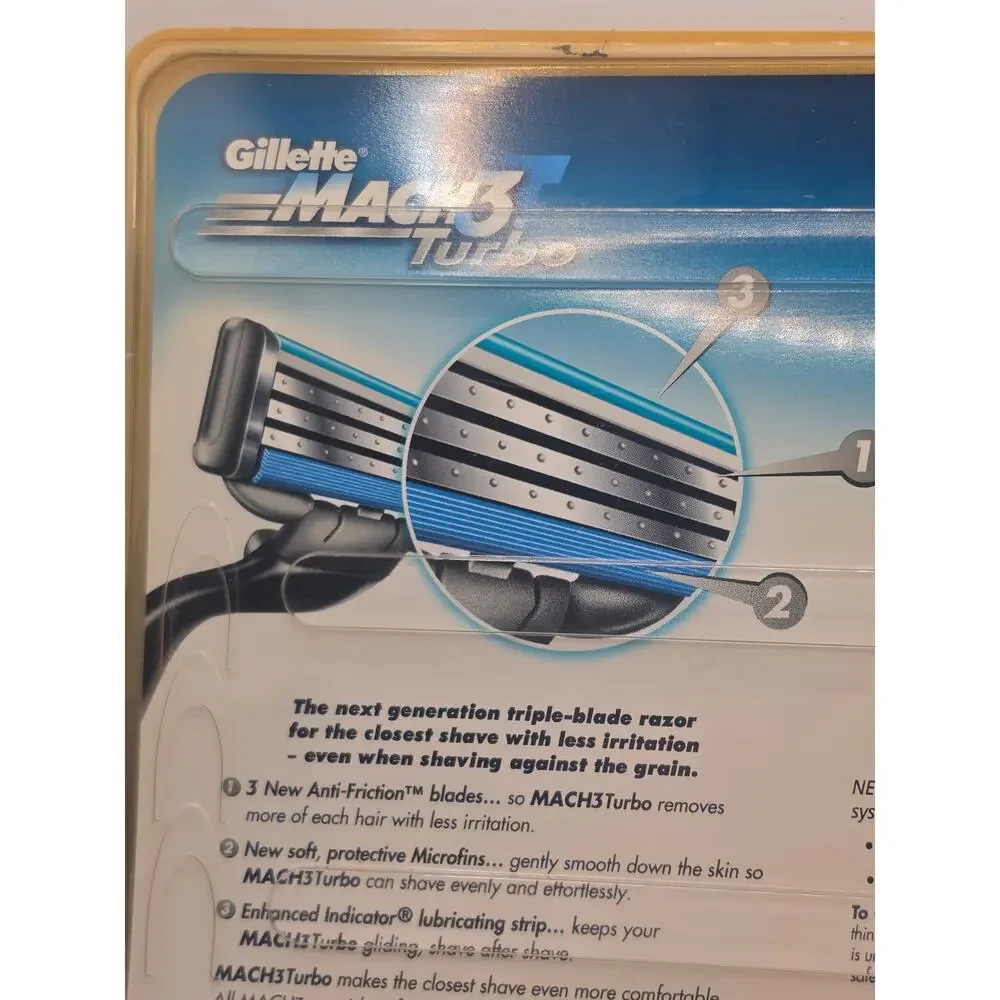 Sealed Vintage Gillette Mach 3 Turbo with 6 Cartridges‎ 2003